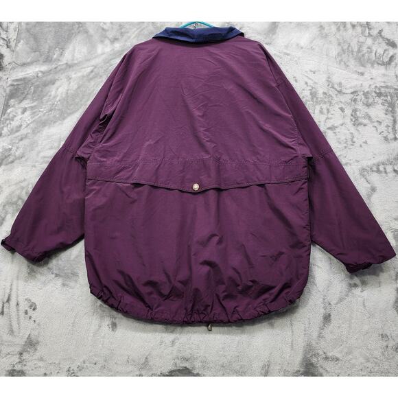 Vintage Helly Hansen Jacket Mens M Purple 1/2 Zip Pullover Windbreaker Vented - Picture 4 of 12